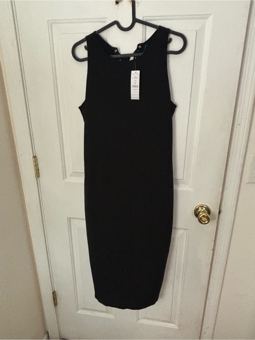 White House Black Market Black Sleeveless Midi Dress